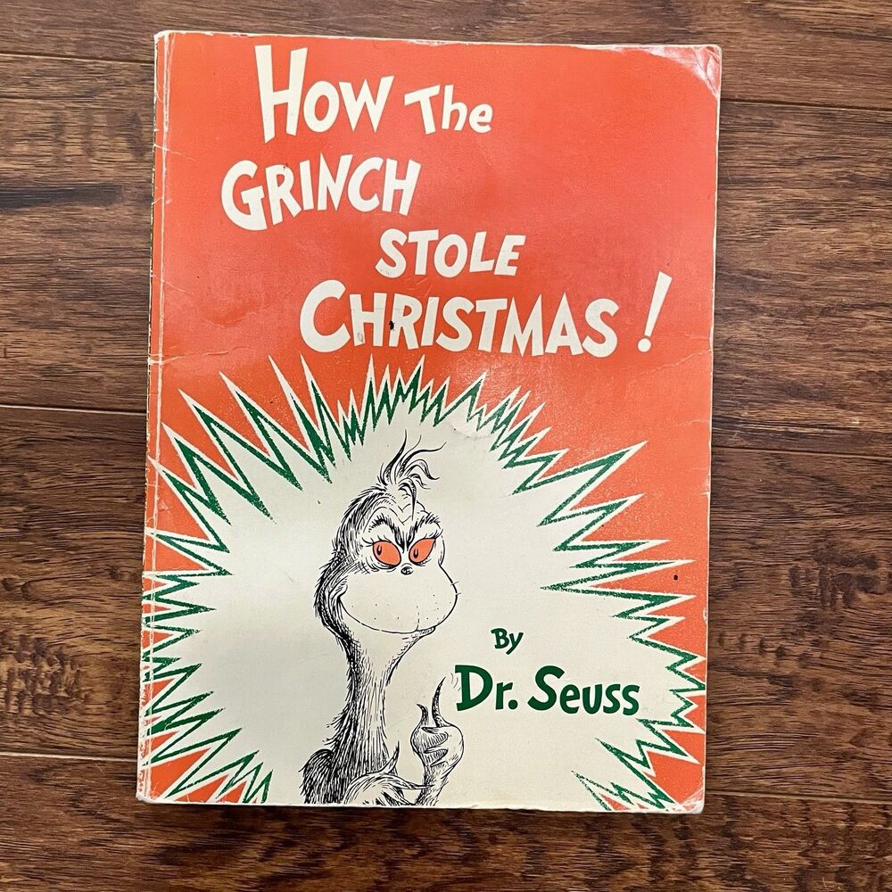 Vintage 1988 Dr. Seuss How the Grinch Stole Christmas Paperback Book Classic